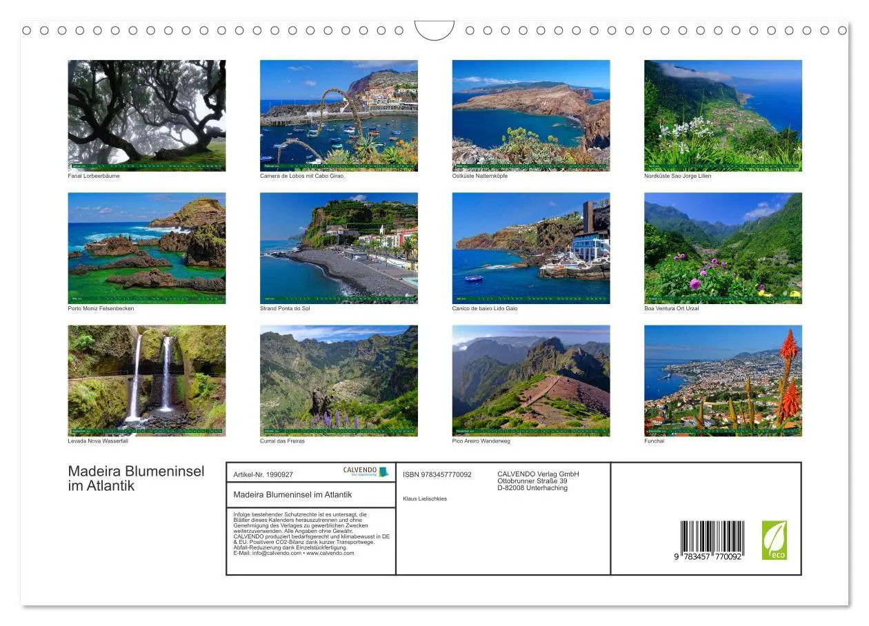 Bild: 9783457770092 | Madeira Blumeninsel im Atlantik (Wandkalender 2026 DIN A3 quer),...