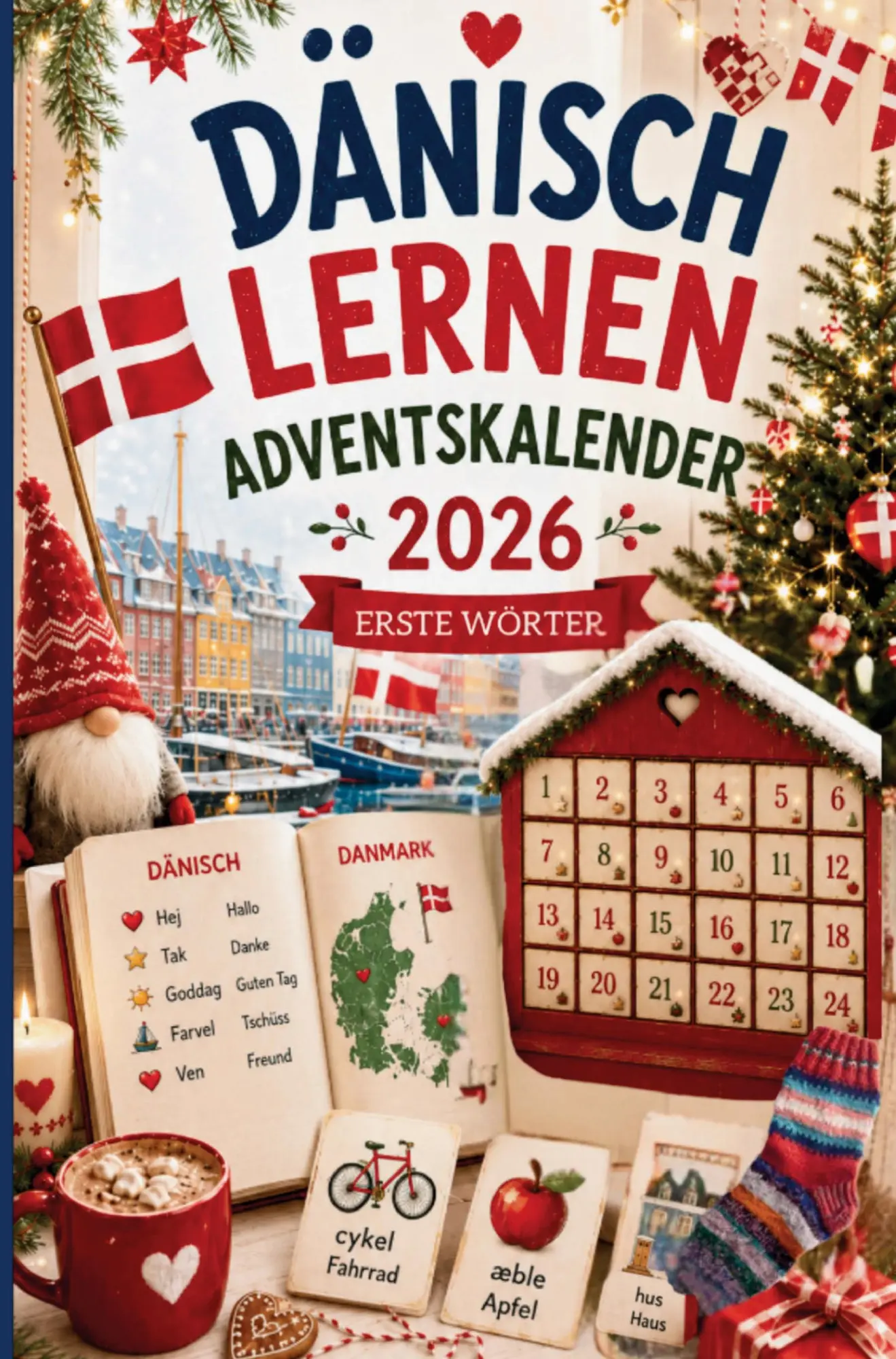 Cover: 9783676320092 | Dänisch lernen Adventskalender 2026 - Erste Wörter | Björn Breckmann