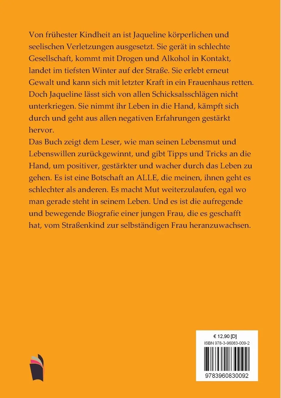 Rückseite: 9783960830092 | Aufgeben ist keine Option | Aus dem Leben einer Stehauf-Frau | S.