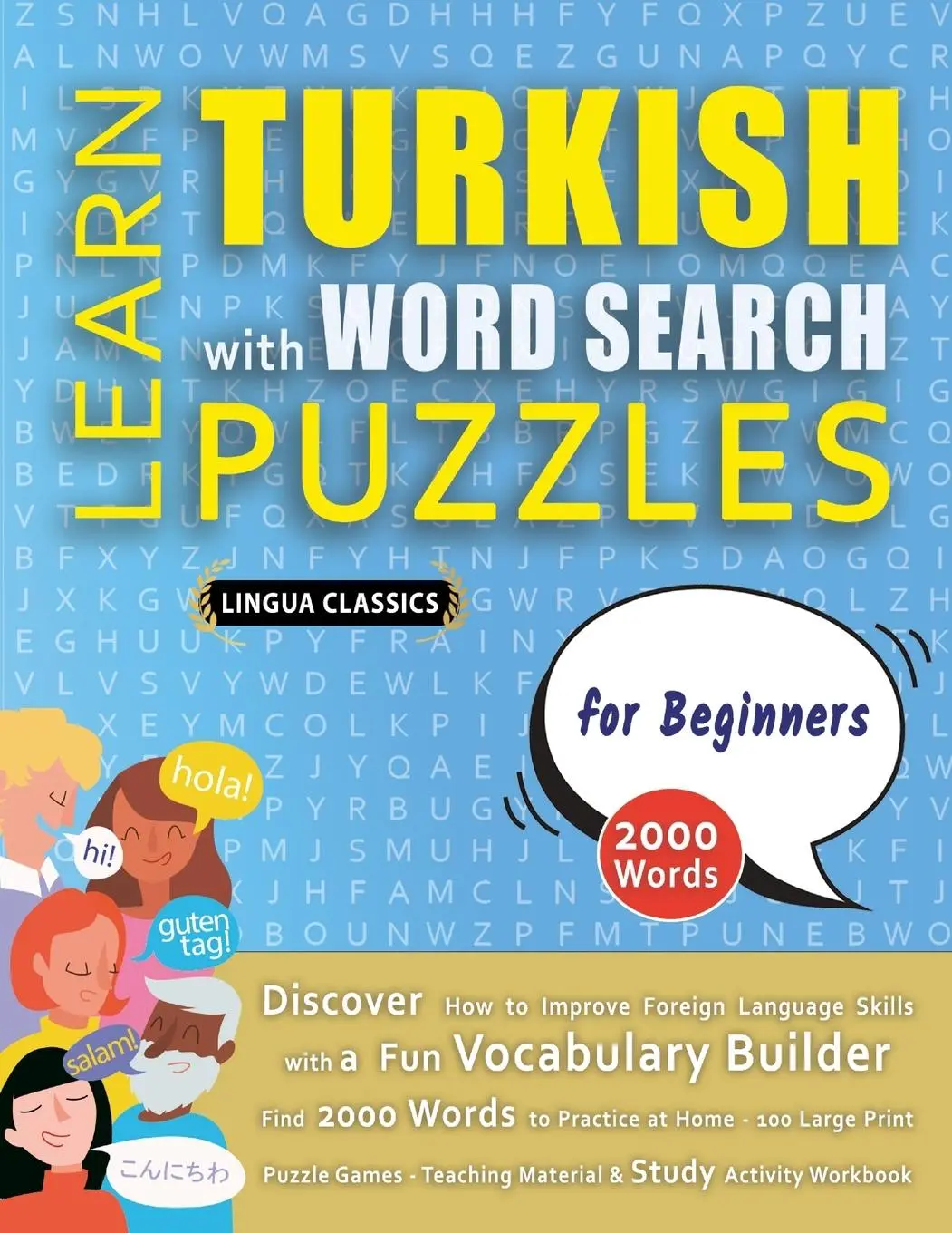 Cover: 9798349040092 | LEARN TURKISH WITH WORD SEARCH PUZZLES FOR BEGINNERS - Discover How...