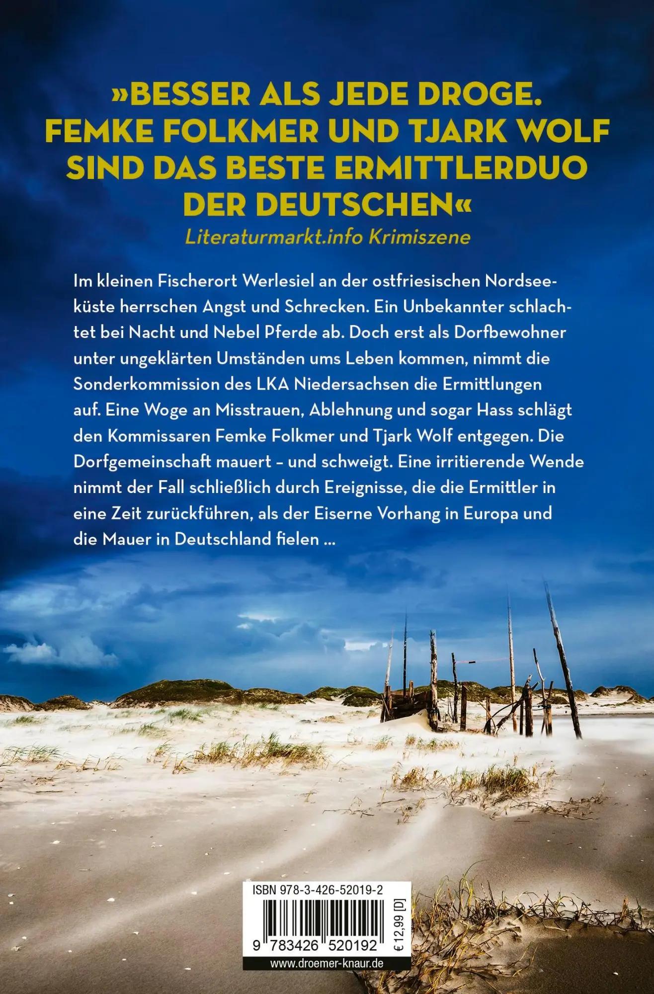 Rückseite: 9783426520192 | Dünenfluch | Kriminalroman | Sven Koch | Taschenbuch | 320 S. | 2017