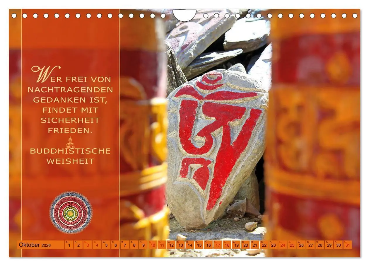 Bild: 9783457380192 | Unterwegs zur Erleuchtung Buddhistische Weisheiten (Wandkalender...