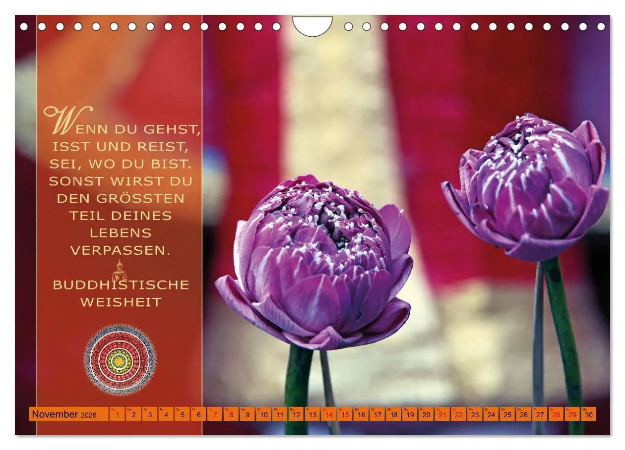 Bild: 9783457380192 | Unterwegs zur Erleuchtung Buddhistische Weisheiten (Wandkalender...