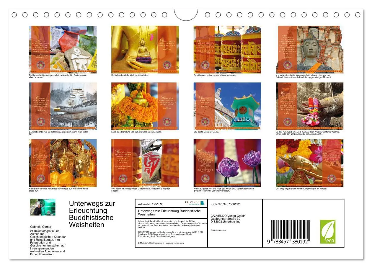 Bild: 9783457380192 | Unterwegs zur Erleuchtung Buddhistische Weisheiten (Wandkalender...