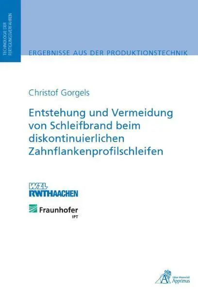 Cover: 9783863590192 | Entstehung und Vermeidung von Schleifbrand beim diskontinuierlichen...