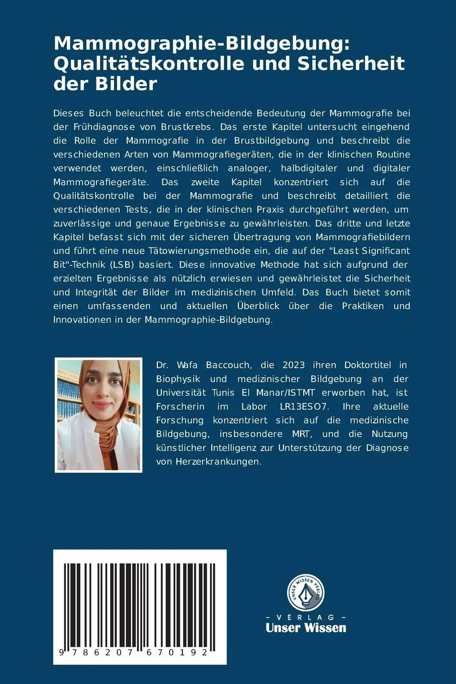 Rückseite: 9786207670192 | Mammographie-Bildgebung: Qualitätskontrolle und Sicherheit der Bilder