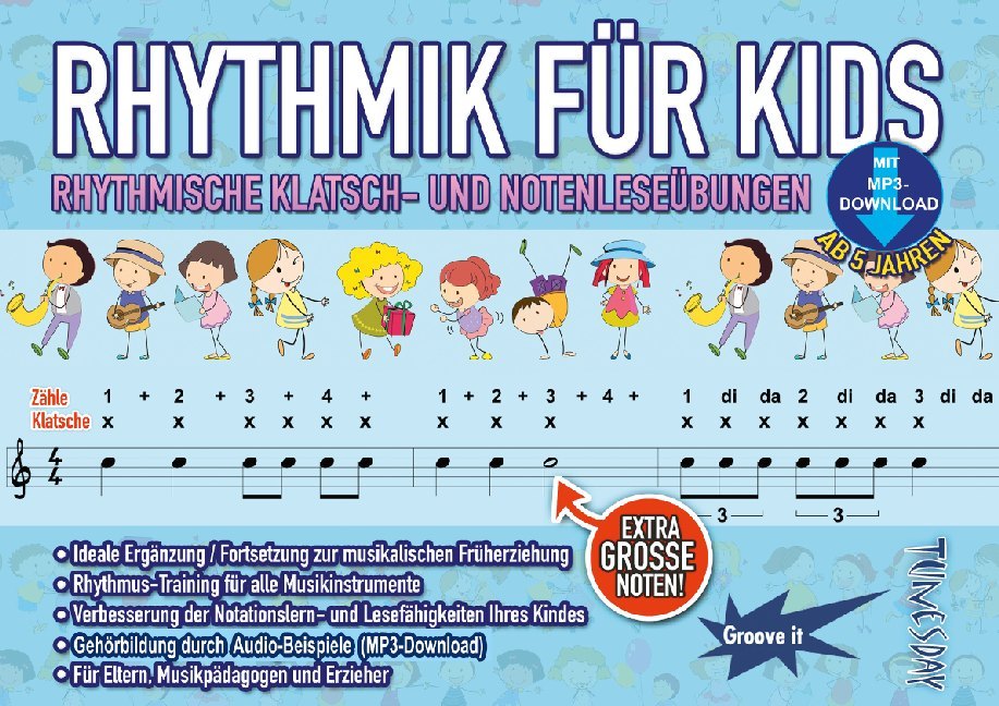 Cover: 9790501980192 | Rhythmik für Kids | Jörg Sieghart | Deutsch | 2015 | Tunesday Records