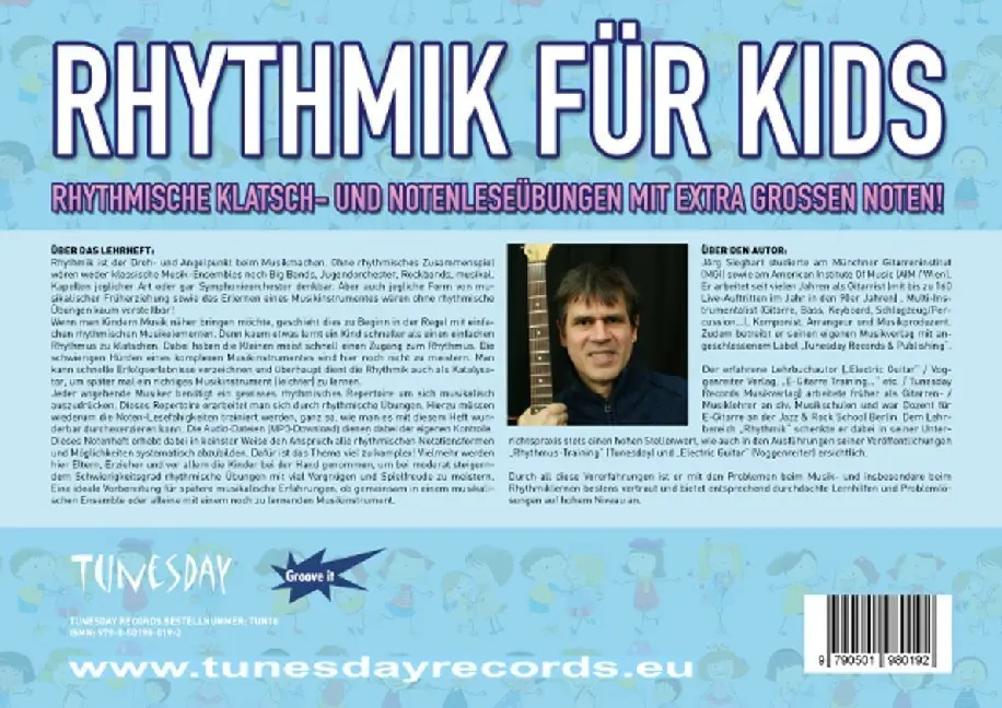 Bild: 9790501980192 | Rhythmik für Kids | Jörg Sieghart | Deutsch | 2015 | Tunesday Records