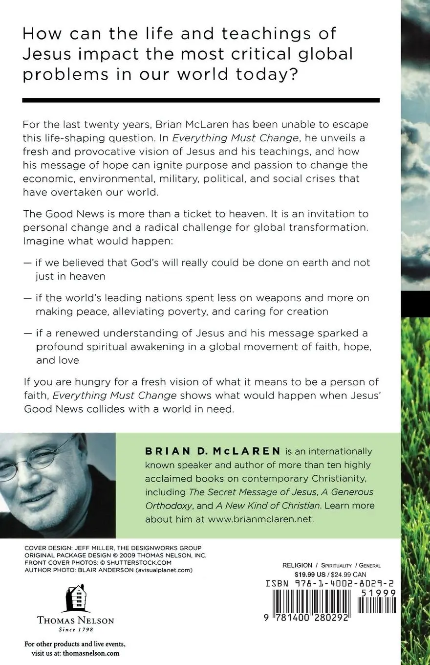 Rückseite: 9781400280292 | The Everything Must Change | Brian Mclaren | Taschenbuch | Englisch