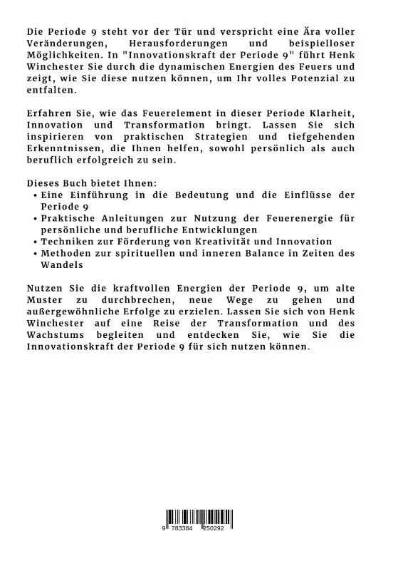 Rückseite: 9783384250292 | Innovationskraft der Periode 9 | Henk Winchester | Taschenbuch | 2024