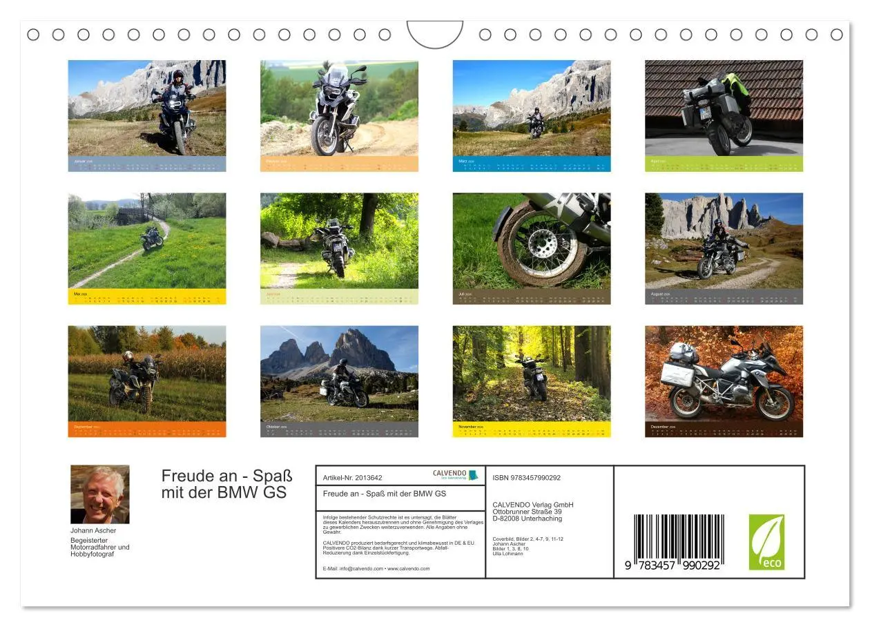 Bild: 9783457990292 | Freude an - Spaß mit der BMW GS (Wandkalender 2026 DIN A4 quer),...