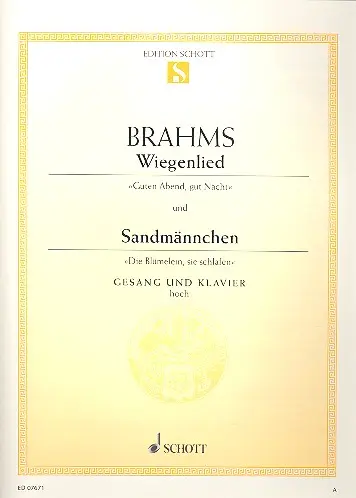 Cover: 9790001090292 | Wiegenlied &amp; Sandmannchen | Johannes Brahms | Buch | Schott Music