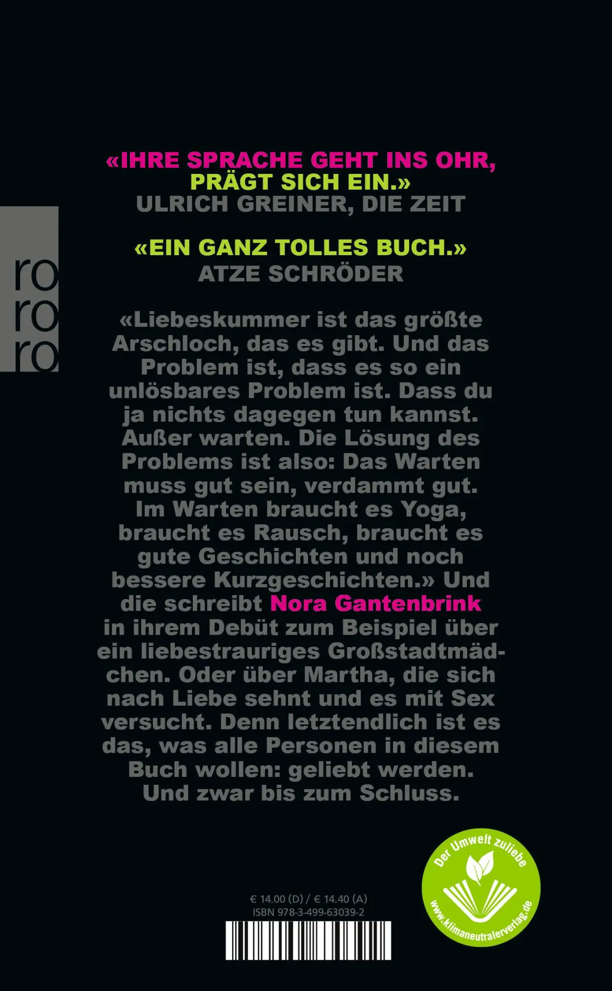 Rückseite: 9783499630392 | Verficktes Herz | und andere Geschichten | Nora Gantenbrink | Buch