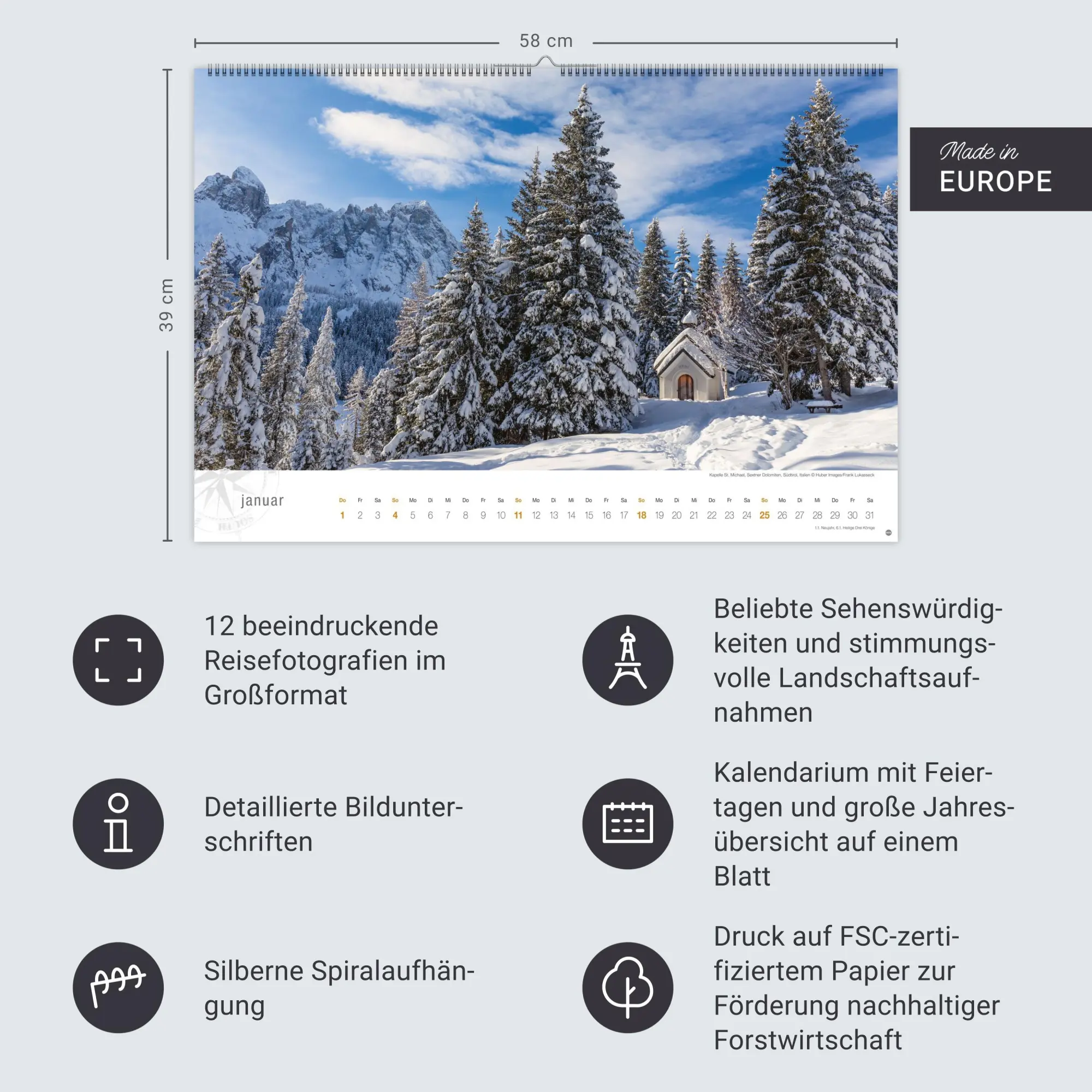 Bild: 9783756410392 | Südtirol Globetrotter Kalender 2026 - Von romantischen Tälern und...