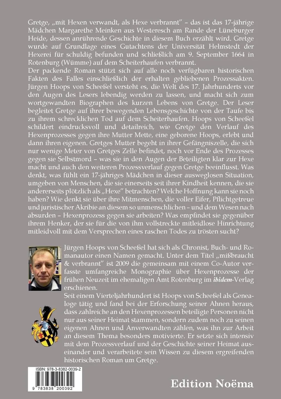 Rückseite: 9783838200392 | Gretge. "mit Hexen verwandt, als Hexe verbrannt" | Scheeßel | Buch
