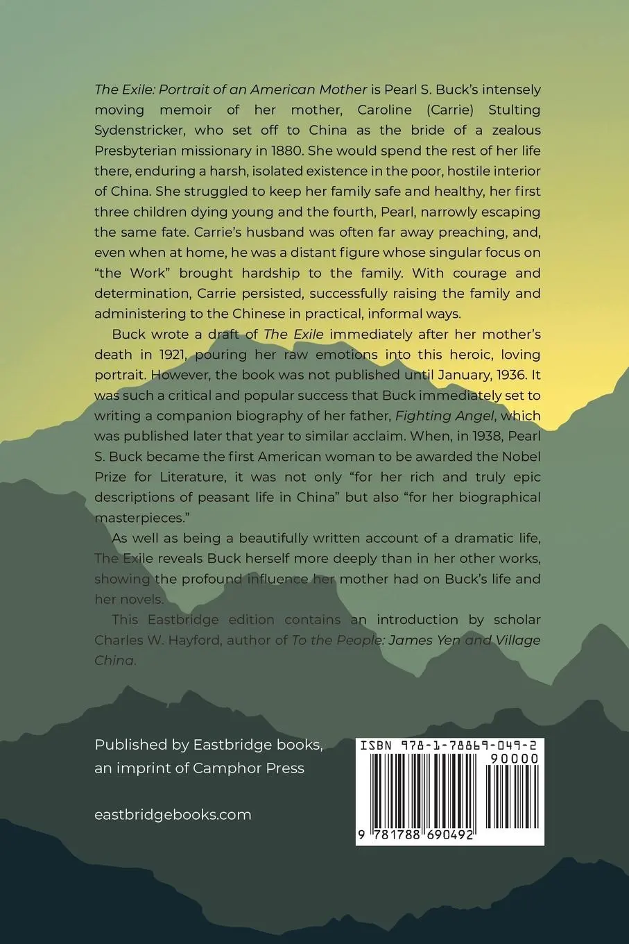 Rückseite: 9781788690492 | The Exile | Portrait of an American Mother | Pearl S. Buck | Buch