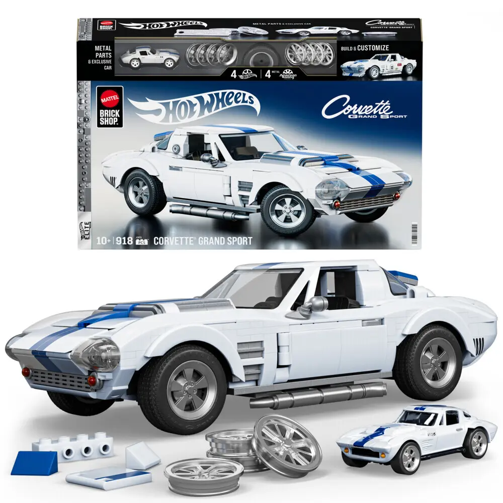 Cover: 194735320592 | Mattel Brick Shop HW ELITE SERIES CORVETTE | Offene Verpackung | JGR31