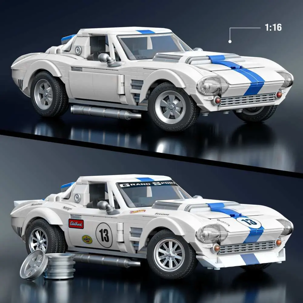 Bild: 194735320592 | Mattel Brick Shop HW ELITE SERIES CORVETTE | Offene Verpackung | JGR31
