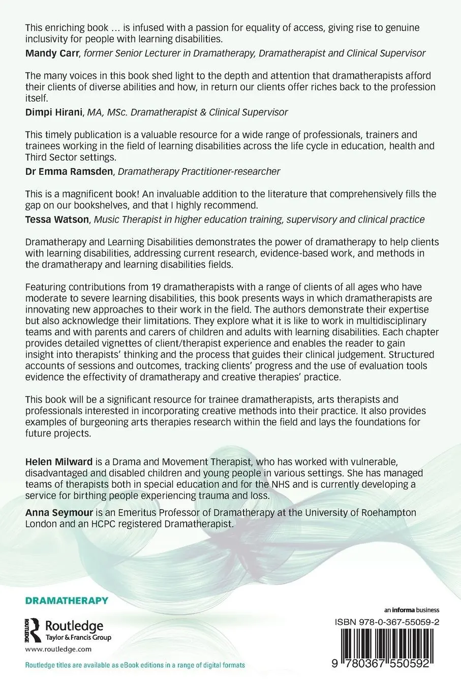 Rückseite: 9780367550592 | Dramatherapy and Learning Disabilities | Helen Milward (u. a.) | Buch