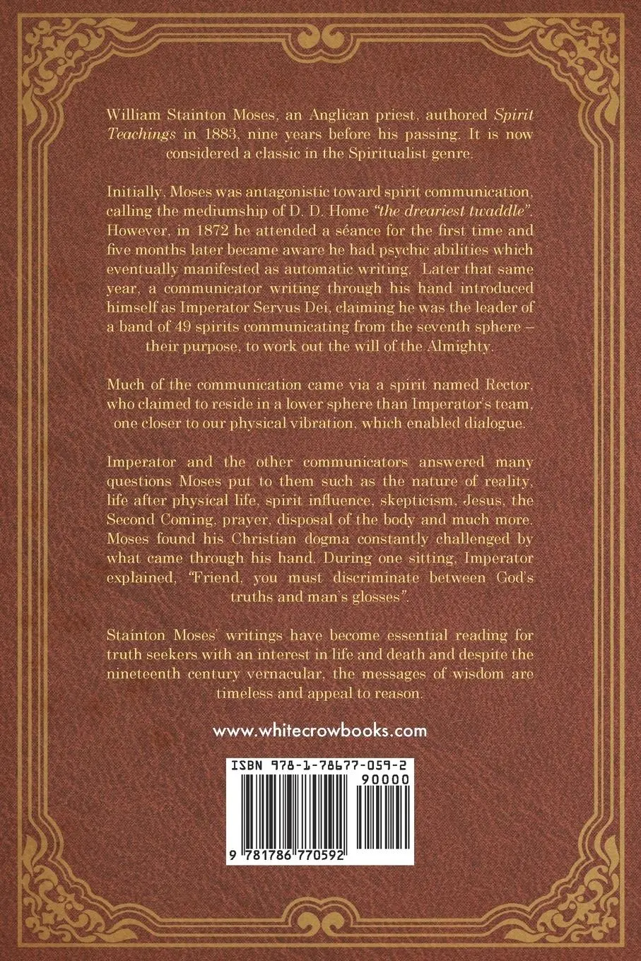 Rückseite: 9781786770592 | Spirit Teachings | Through the Mediumship of William Stainton Moses
