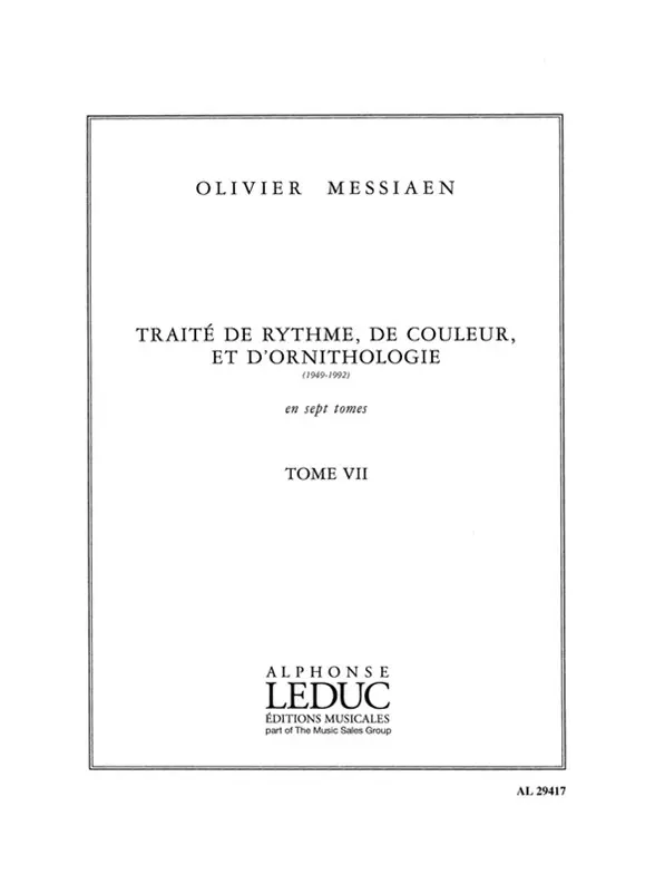 Cover: 9782856890592 | TRAITE DE RHYTHME DE COULEUR ET D | Tome 7 | MESSIAEN OLIVIER | Buch