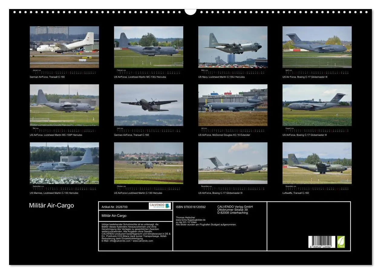 Bild: 9783516120592 | Militär Air-Cargo (Wandkalender 2026 DIN A2 quer), CALVENDO...