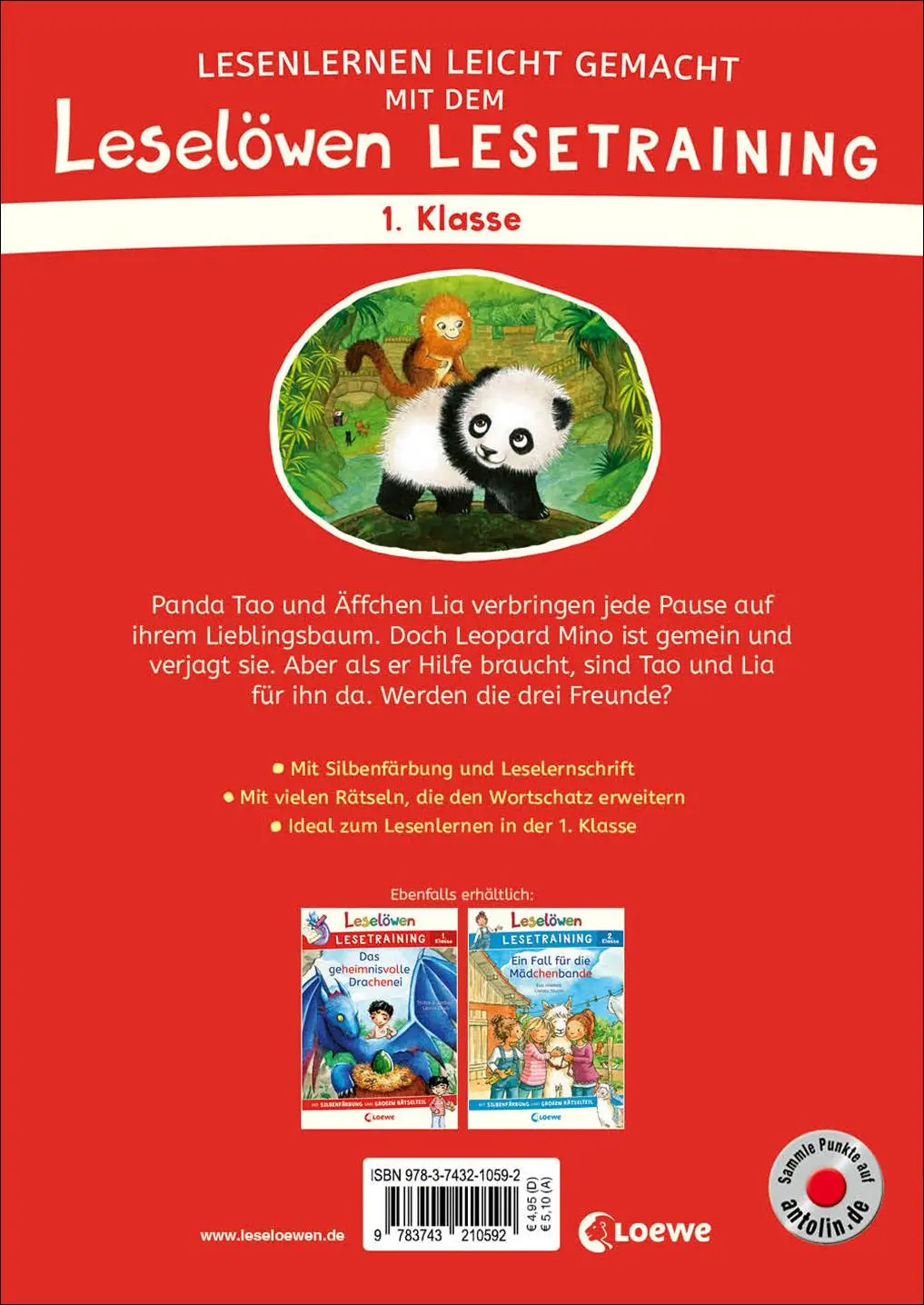 Rückseite: 9783743210592 | Leselöwen Lesetraining 1. Klasse - Ein Panda in der Dschungelschule