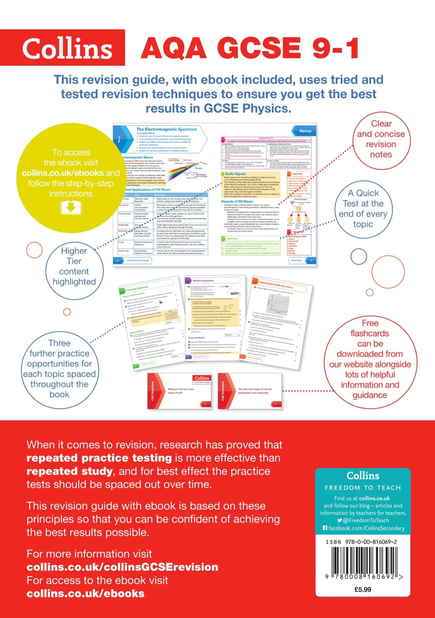 Rückseite: 9780008160692 | AQA GCSE 9-1 Physics Revision Guide | Collins Gcse | Taschenbuch