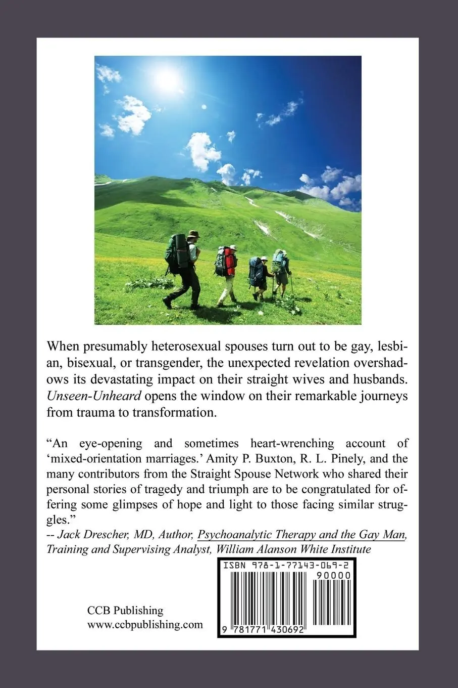 Rückseite: 9781771430692 | Unseen-Unheard | Straight Spouses from Trauma to Transformation | Buch