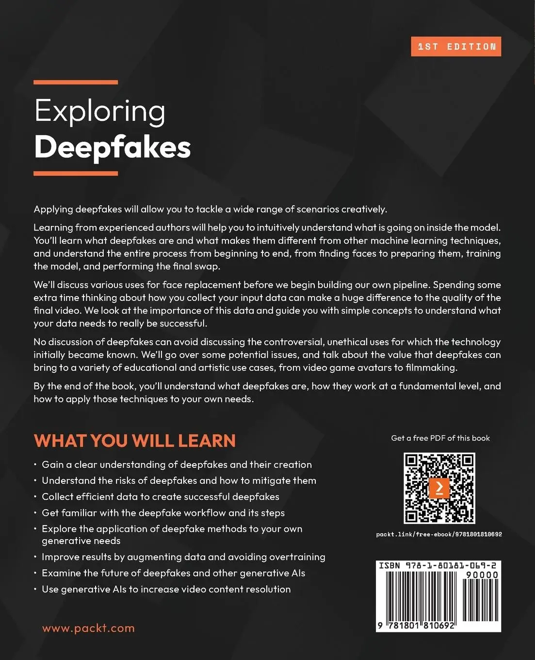 Rückseite: 9781801810692 | Exploring Deepfakes | Bryan Lyon (u. a.) | Taschenbuch | Englisch
