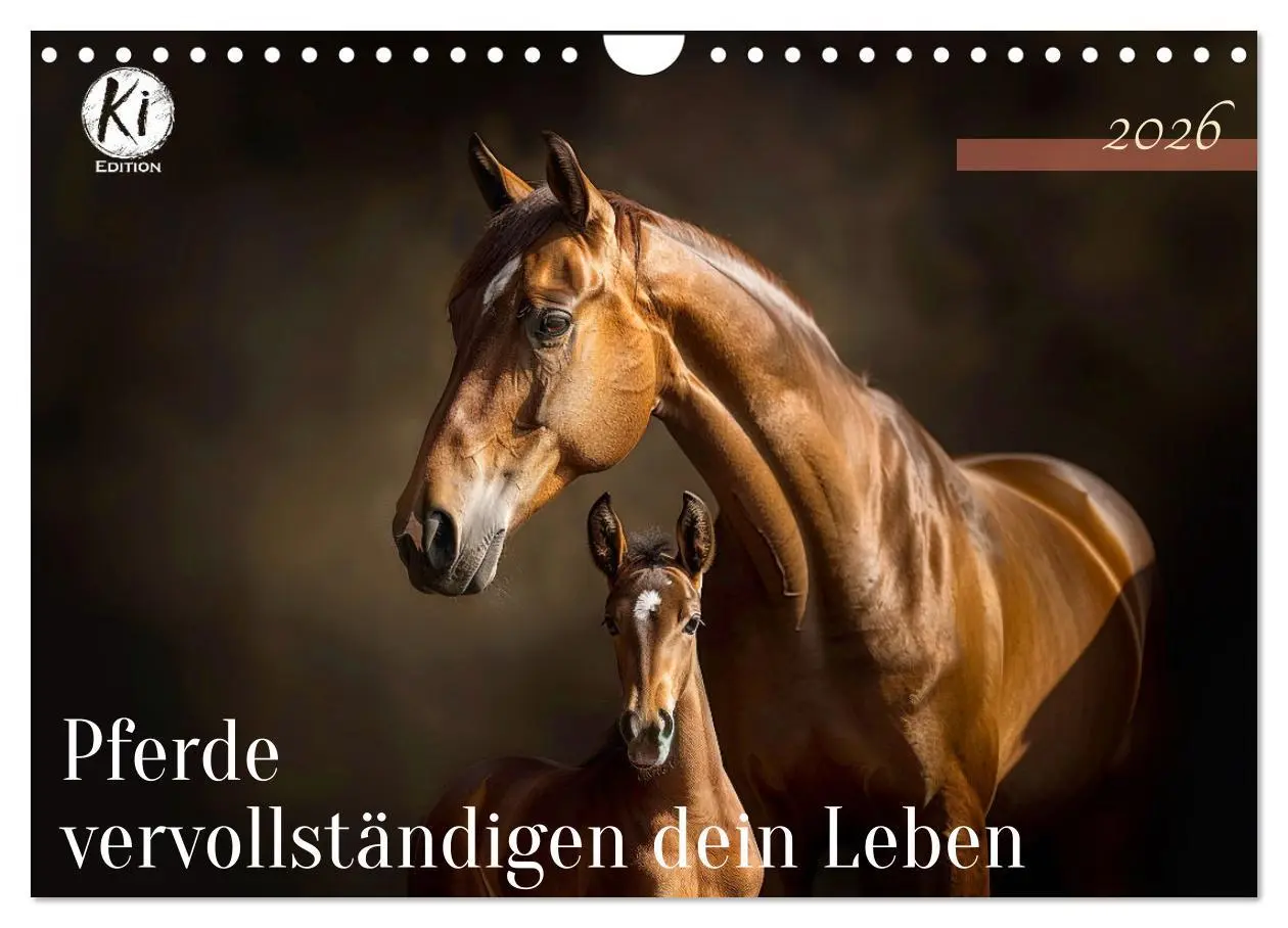 Cover: 9783457330692 | Pferde vervollständigen dein Leben (Wandkalender 2026 DIN A4 quer),...