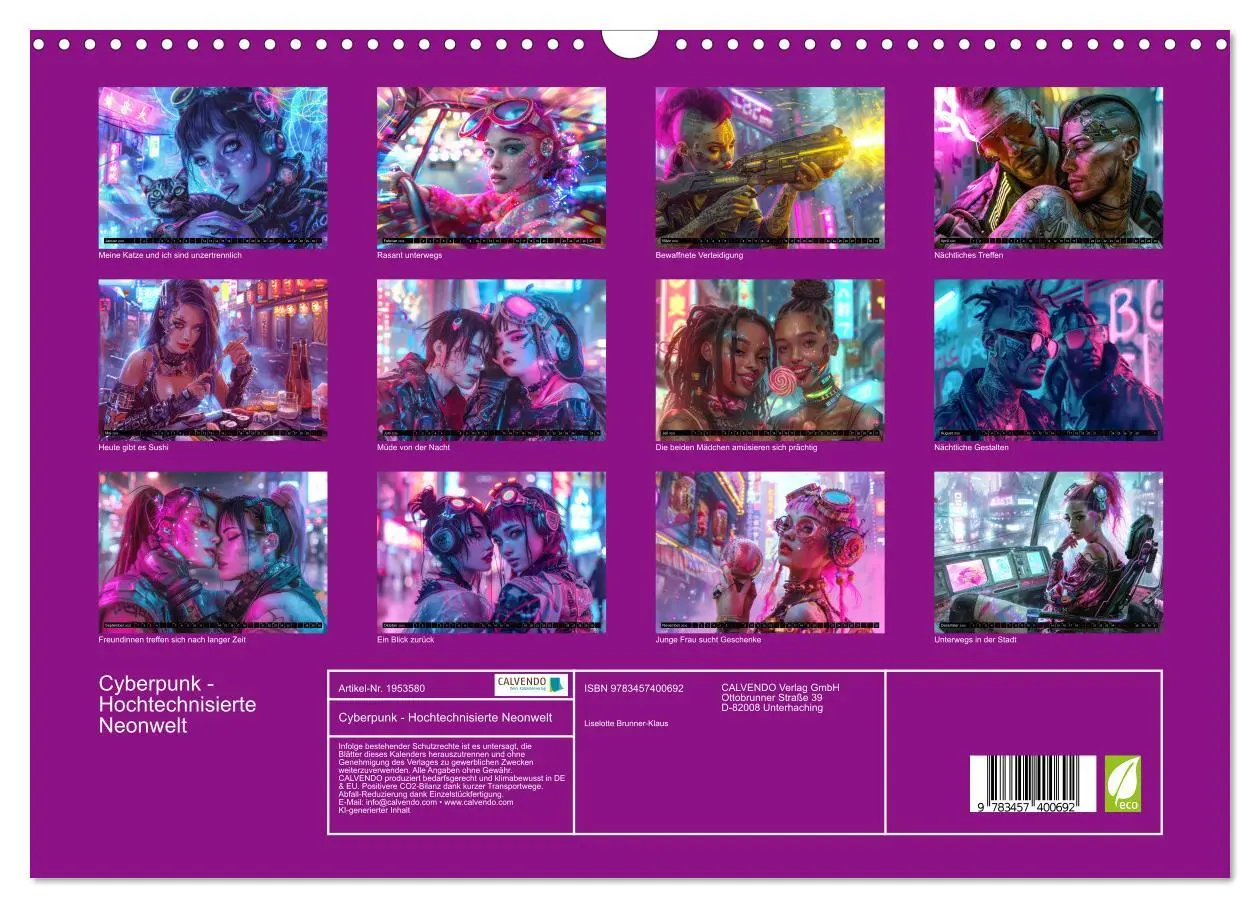 Bild: 9783457400692 | Cyberpunk - Hochtechnisierte Neonwelt (Wandkalender 2026 DIN A3...