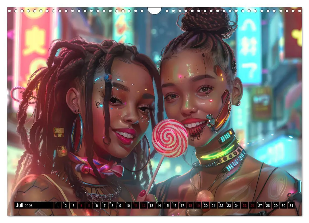Bild: 9783457400692 | Cyberpunk - Hochtechnisierte Neonwelt (Wandkalender 2026 DIN A3...