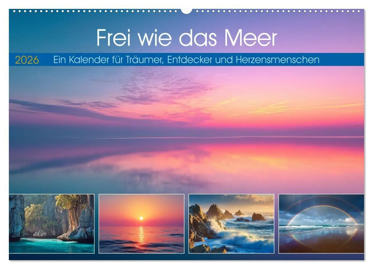 Cover: 9783516730692 | Frei wie das Meer (Wandkalender 2026 DIN A2 quer), CALVENDO...