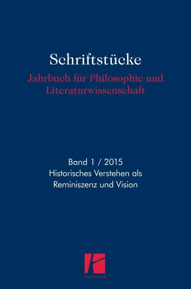 Cover: 9783938880692 | Historisches Verstehen als Reminiszenz und Vision | Lu Jiang (u. a.)