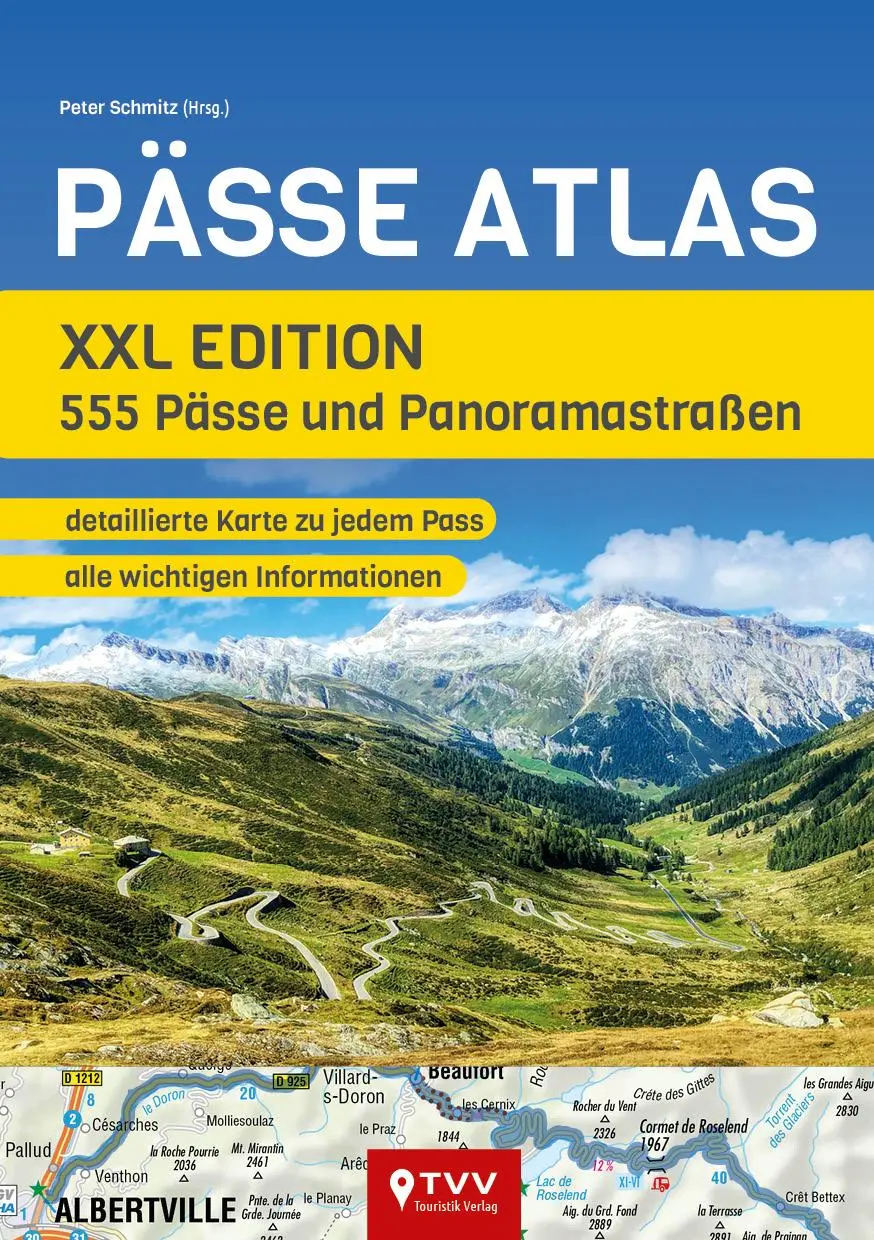 Cover: 9783965990692 | PÄSSE ATLAS - XXL Edition | 555 Pässe und Panoramastraßen | Buch
