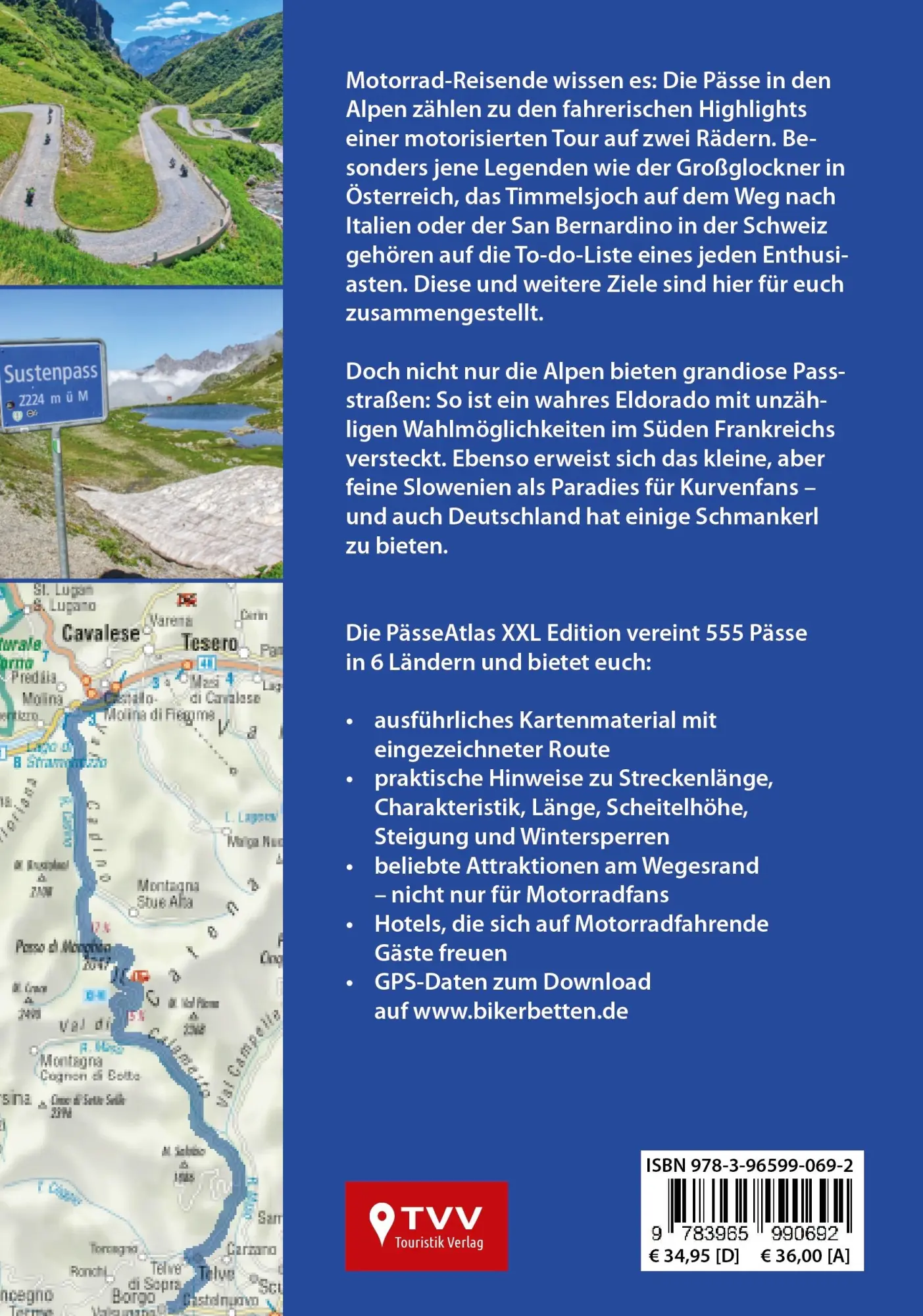Rückseite: 9783965990692 | PÄSSE ATLAS - XXL Edition | 555 Pässe und Panoramastraßen | Buch