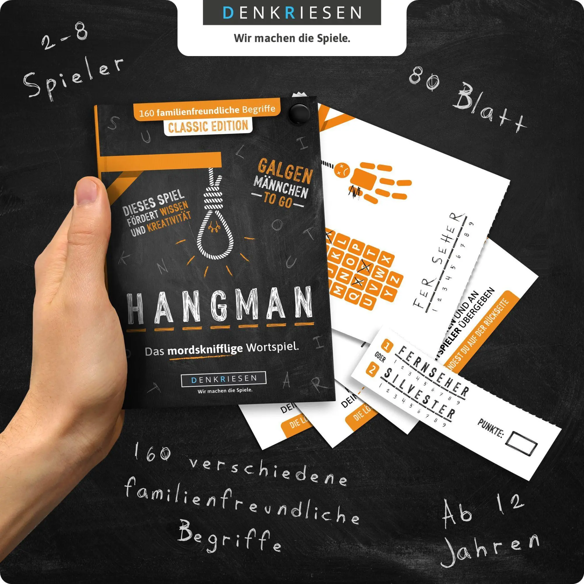 Bild: 4260528090792 | HANGMAN - CLASSIC EDITION - "Galgenmännchen TO GO" | Denkriesen | 2020