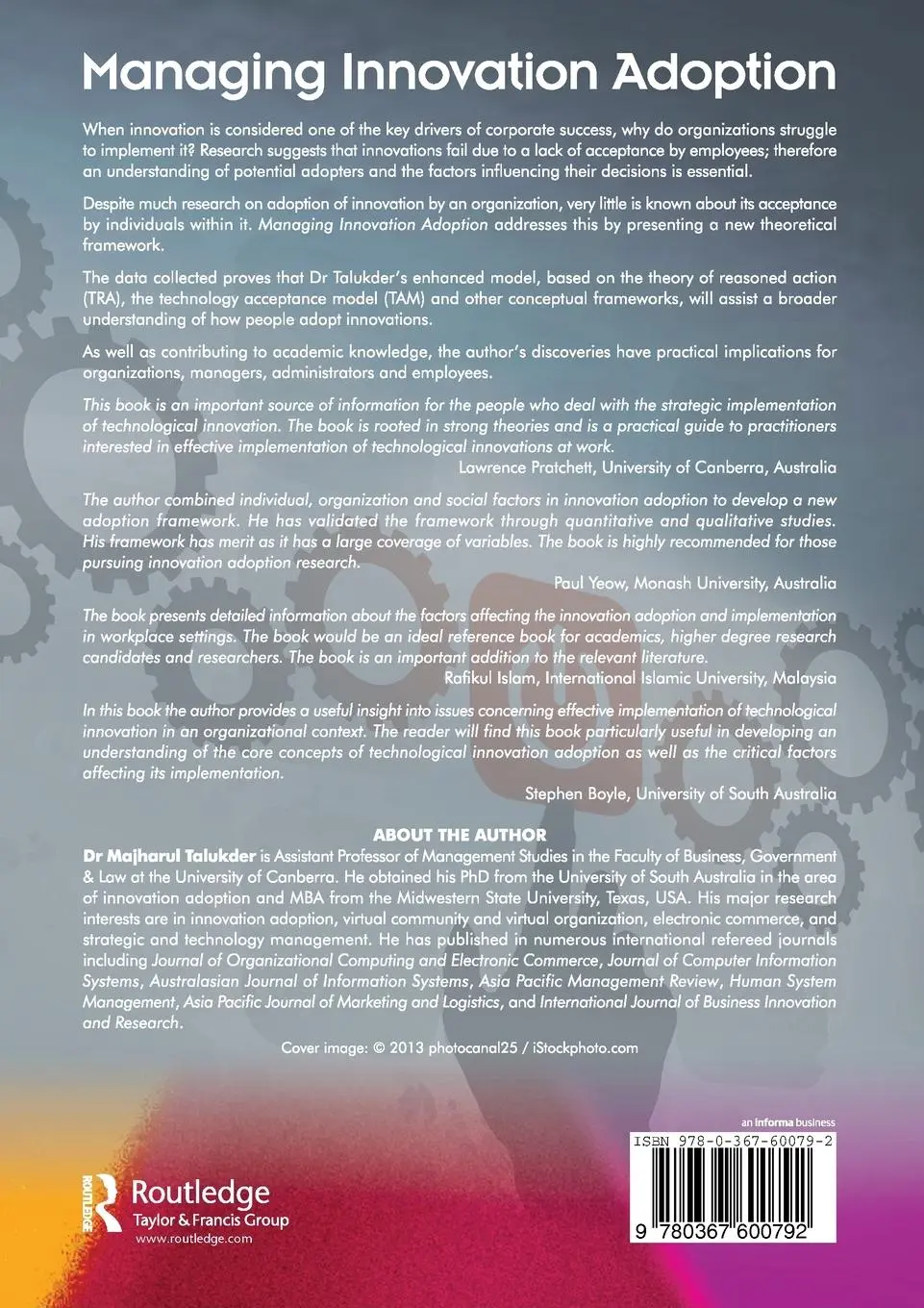 Rückseite: 9780367600792 | Managing Innovation Adoption | From Innovation to Implementation
