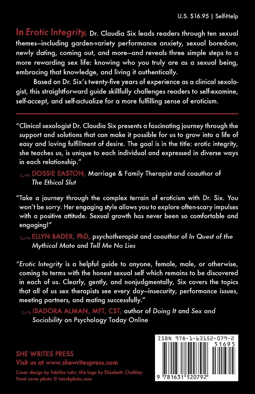 Rückseite: 9781631520792 | Erotic Integrity | How to be True to Yourself Sexually | Claudia Six