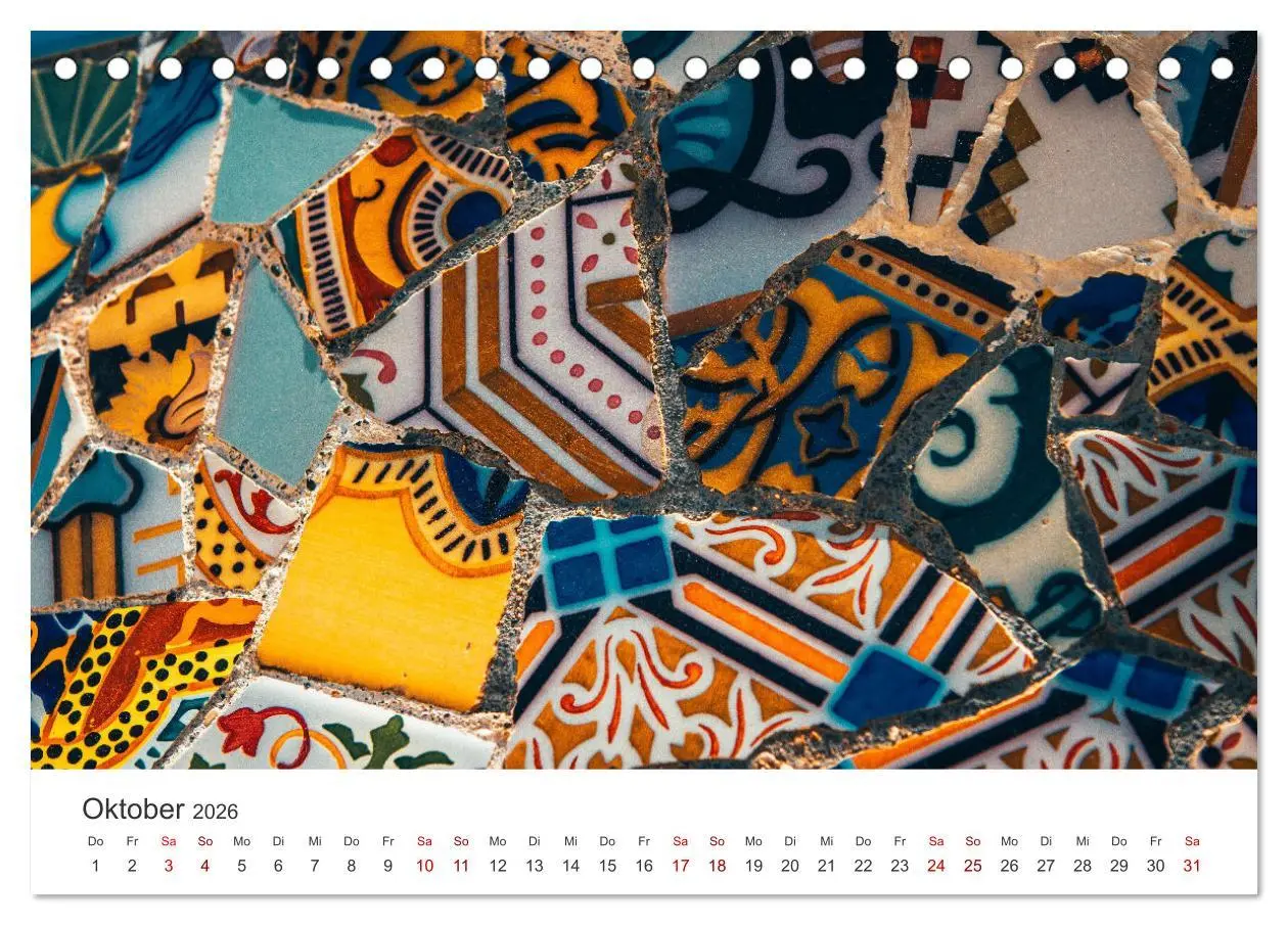 Bild: 9783457560792 | Kunstvolle Mosaike (Tischkalender 2026 DIN A5 quer), CALVENDO...