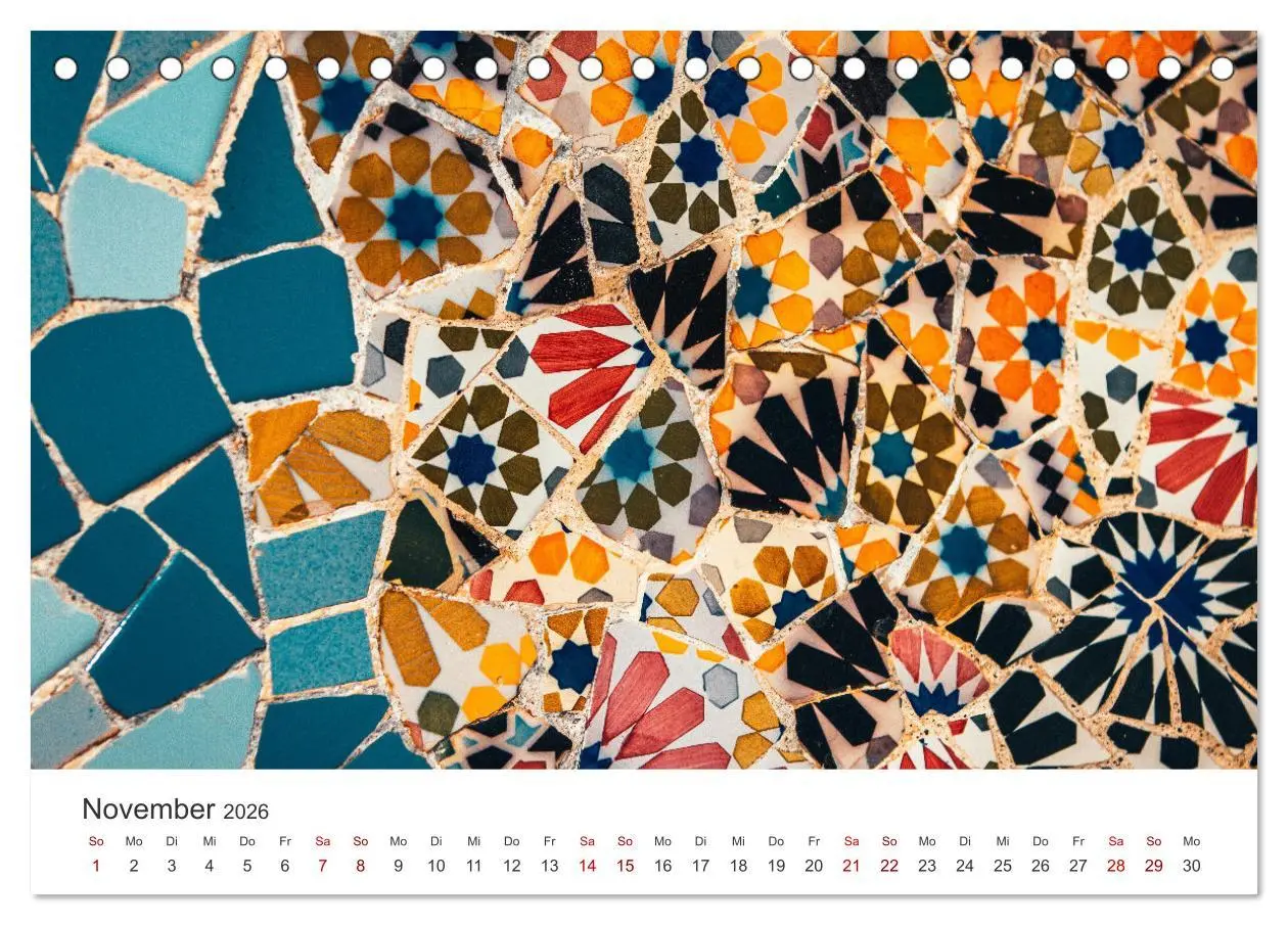 Bild: 9783457560792 | Kunstvolle Mosaike (Tischkalender 2026 DIN A5 quer), CALVENDO...