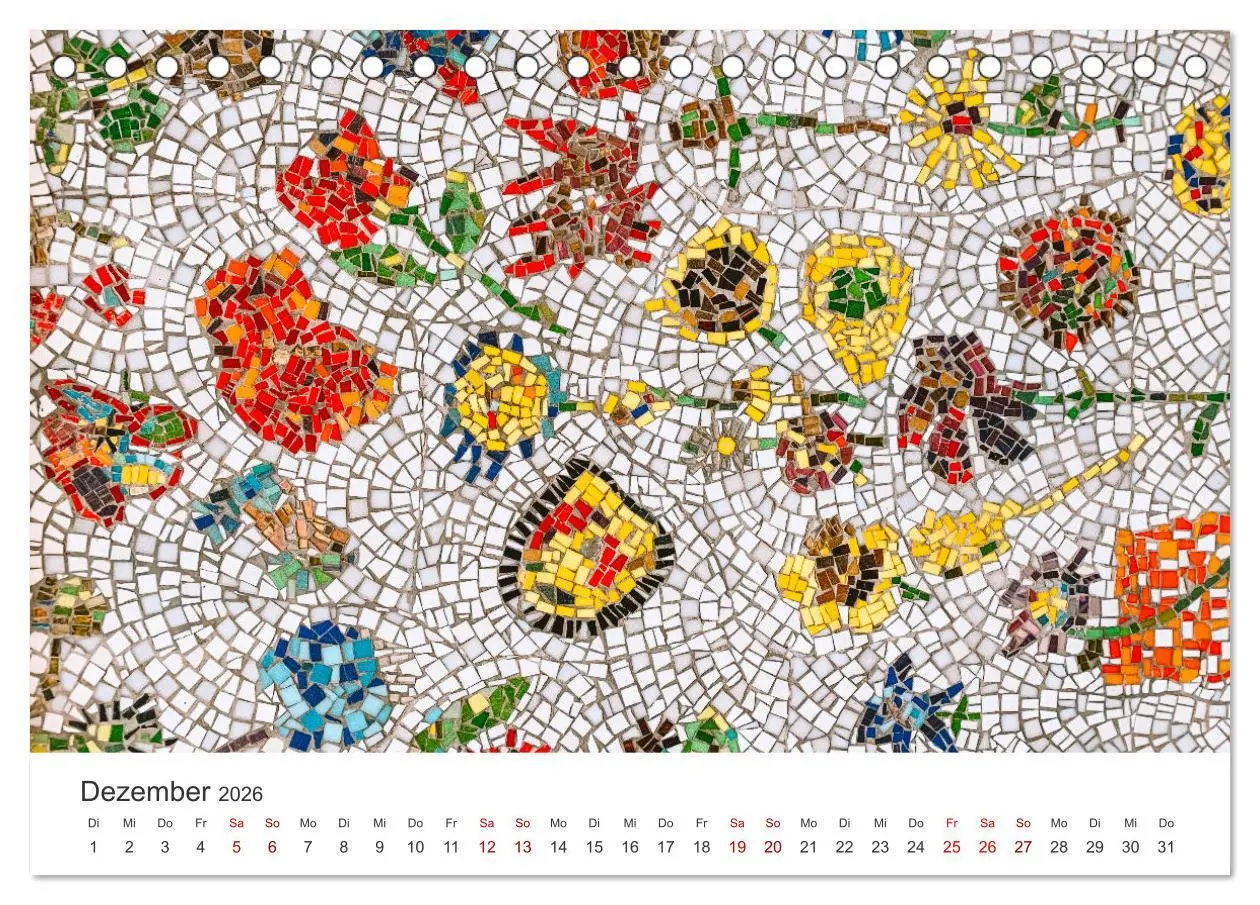 Bild: 9783457560792 | Kunstvolle Mosaike (Tischkalender 2026 DIN A5 quer), CALVENDO...