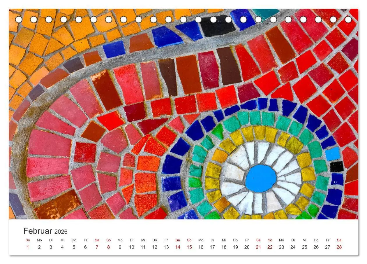 Bild: 9783457560792 | Kunstvolle Mosaike (Tischkalender 2026 DIN A5 quer), CALVENDO...