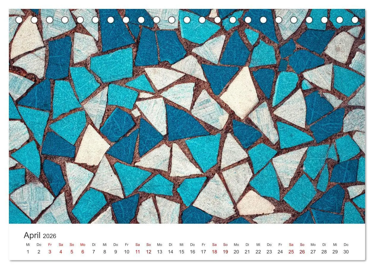 Bild: 9783457560792 | Kunstvolle Mosaike (Tischkalender 2026 DIN A5 quer), CALVENDO...