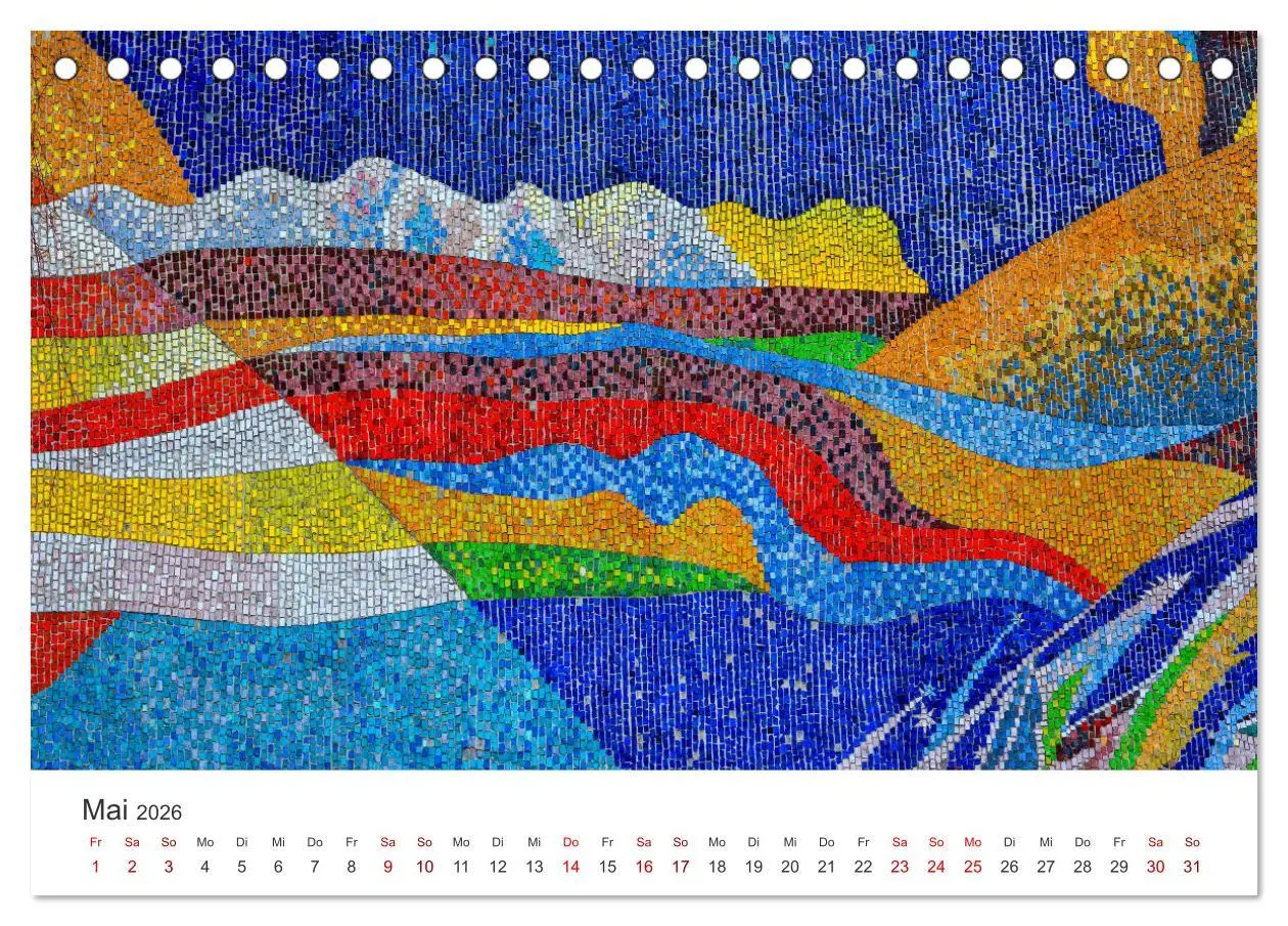 Bild: 9783457560792 | Kunstvolle Mosaike (Tischkalender 2026 DIN A5 quer), CALVENDO...
