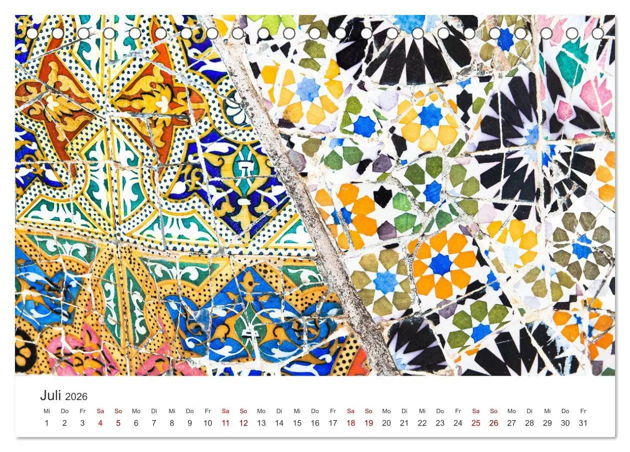 Bild: 9783457560792 | Kunstvolle Mosaike (Tischkalender 2026 DIN A5 quer), CALVENDO...