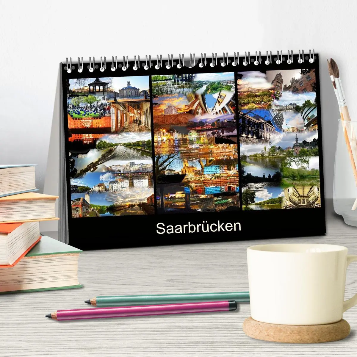 Bild: 9783516100792 | Saarbrücken (Tischkalender 2026 DIN A5 quer), CALVENDO Monatskalender