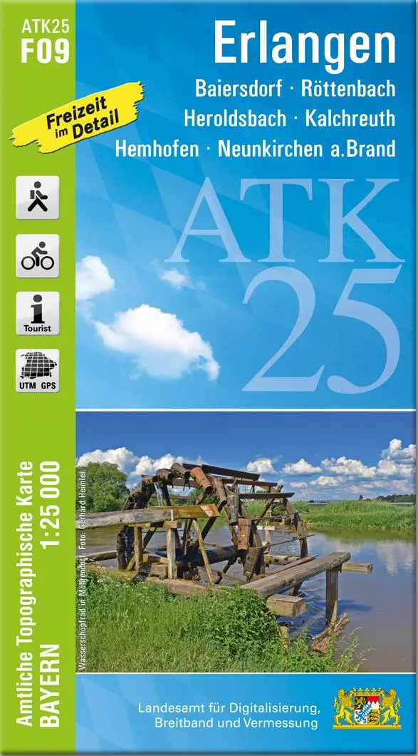 Cover: 9783987760792 | ATK25-F09 Erlangen (Amtliche Topographische Karte 1:25000) | Deutsch
