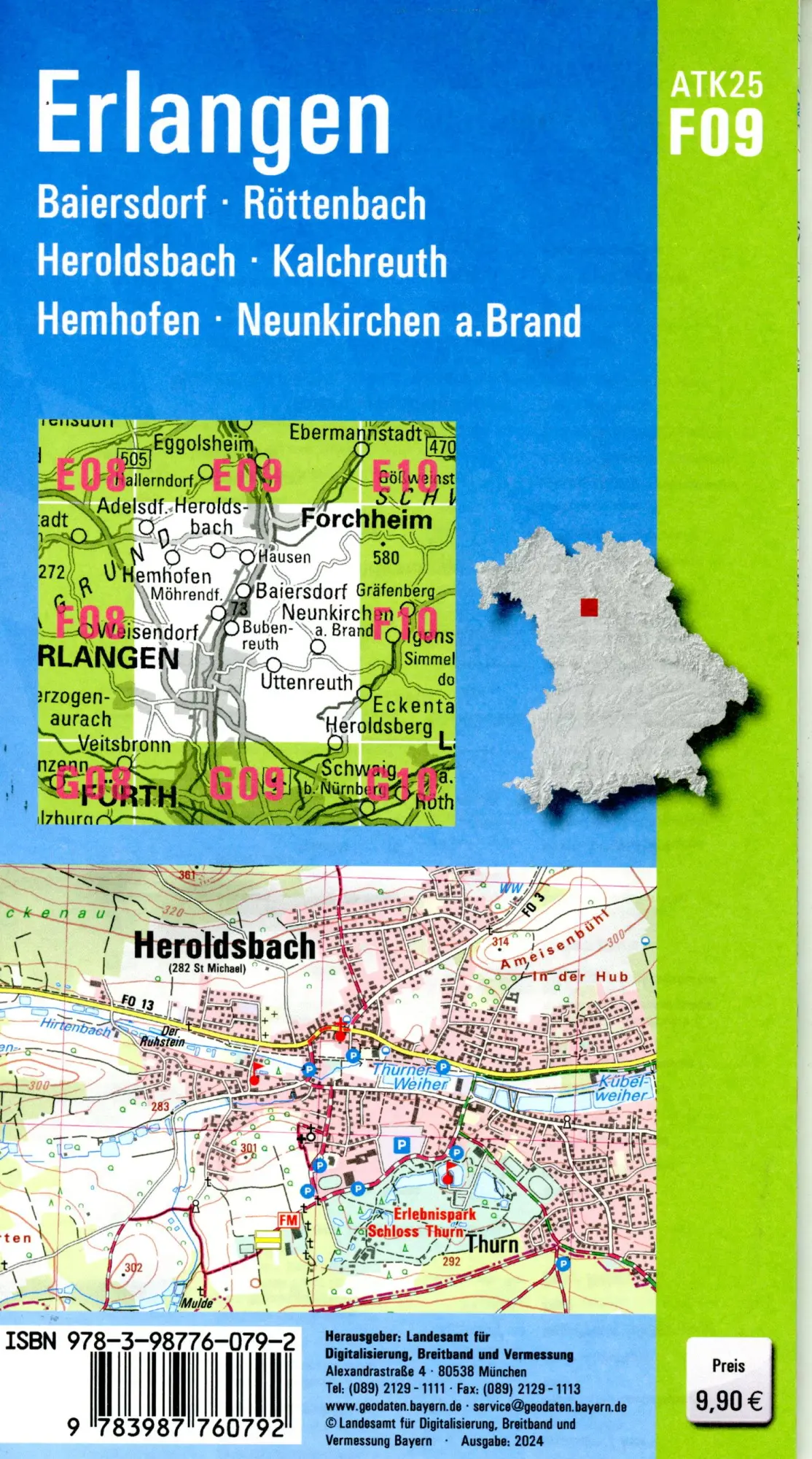 Bild: 9783987760792 | ATK25-F09 Erlangen (Amtliche Topographische Karte 1:25000) | Deutsch